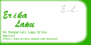 erika lapu business card